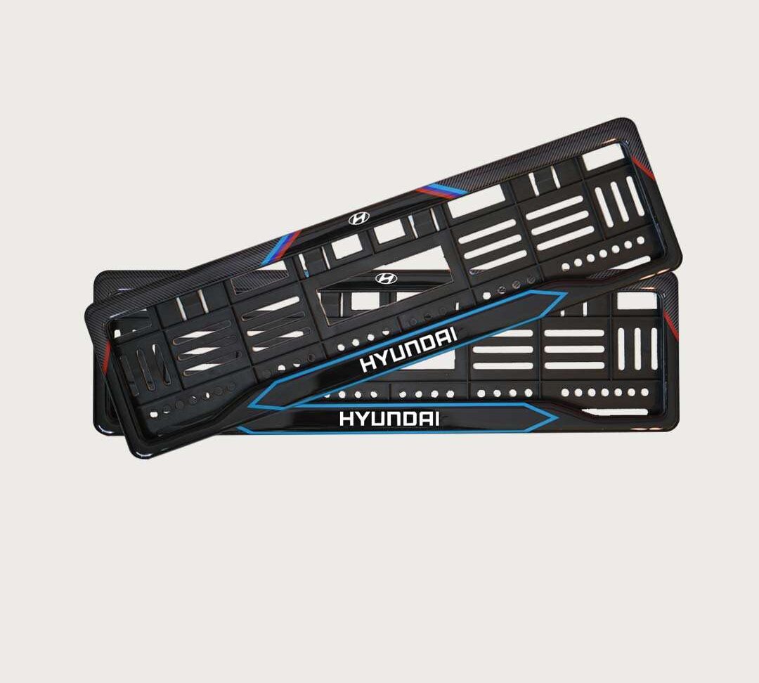 Premium Car Number Plate Gel Frame with Logo