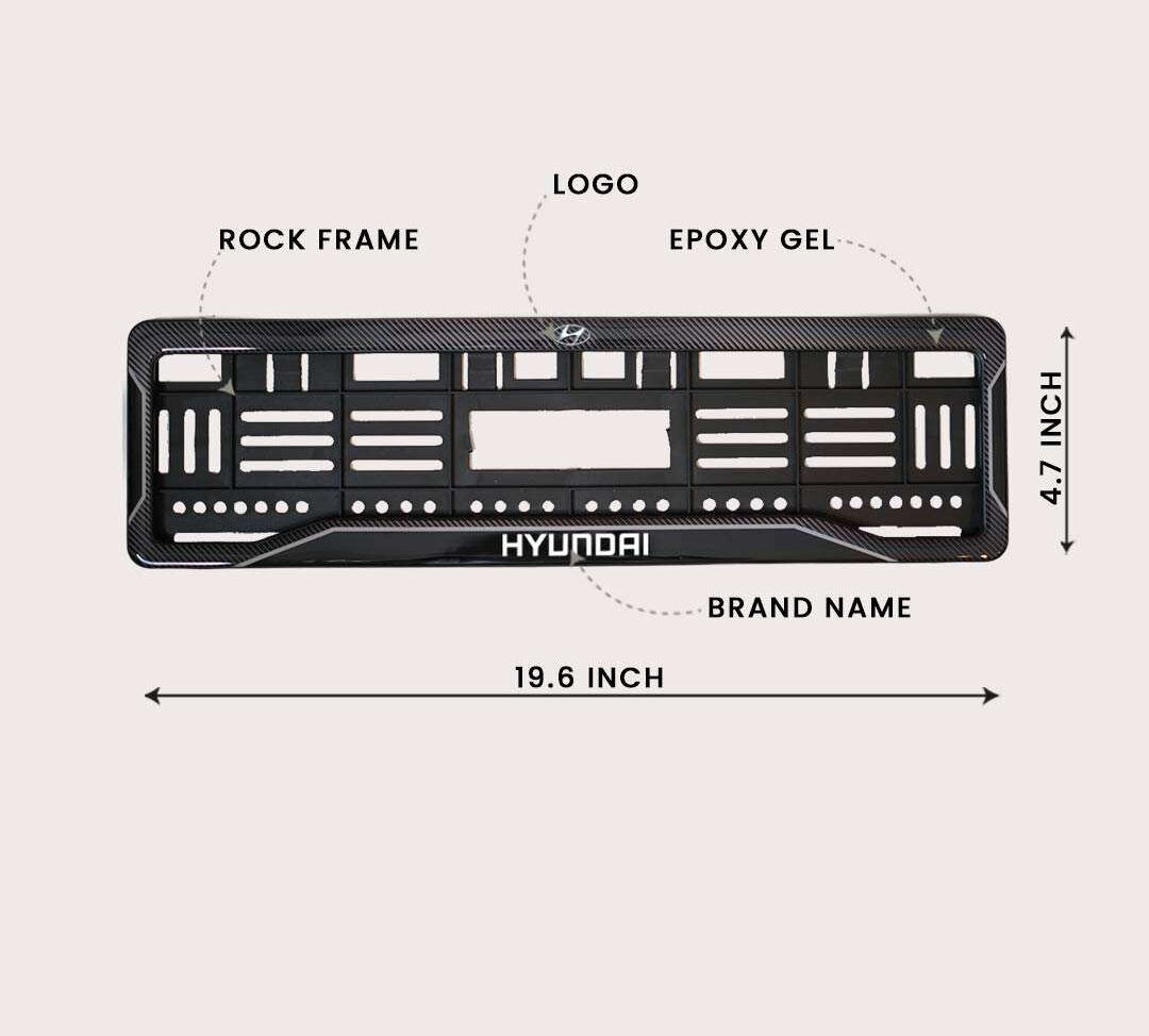 Customized Premium Car Number Plate Gel Frames For All Brands - Image 2