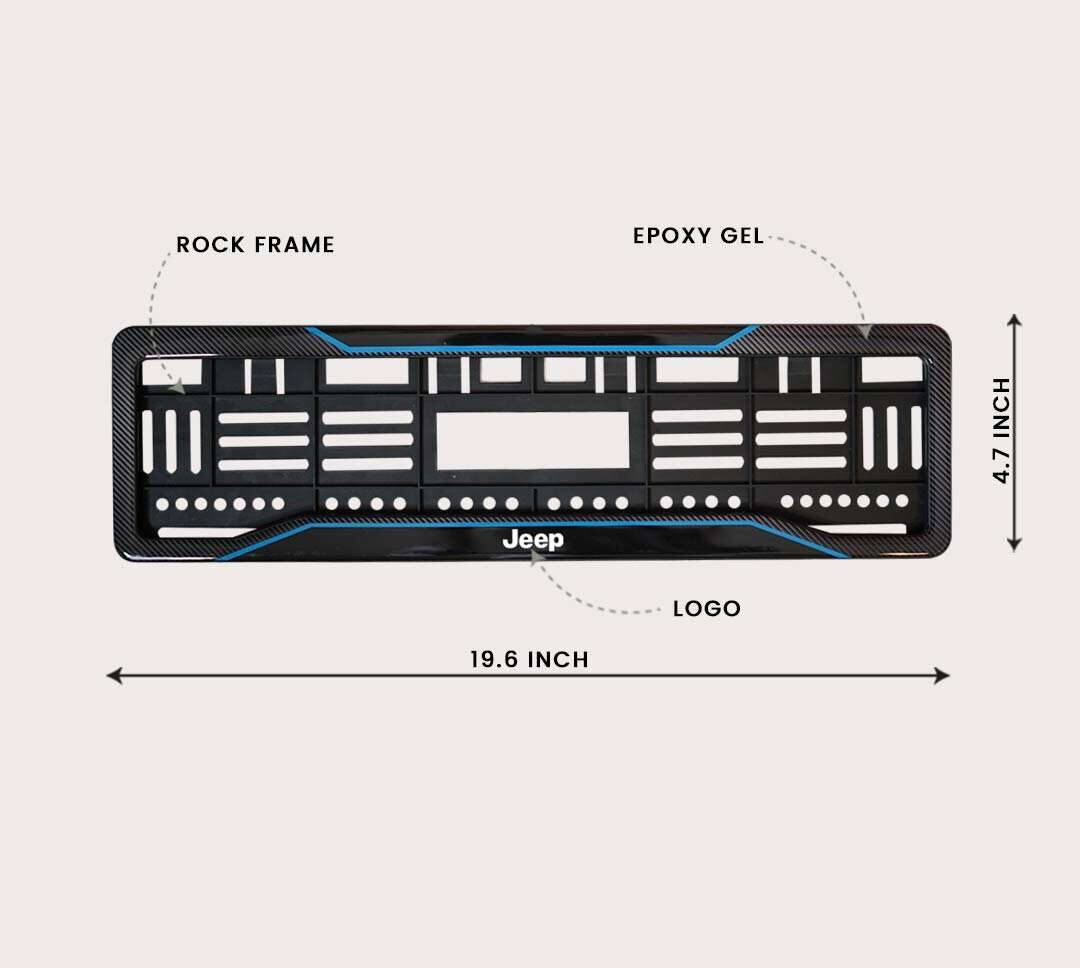 JEEP Number Plate Gel Frame with Logo - Image 2