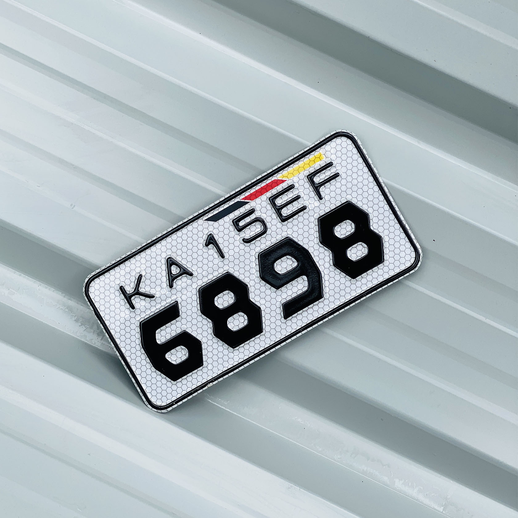 Euro Batman Honey Comb Bike Aluminium Punching Number Plate