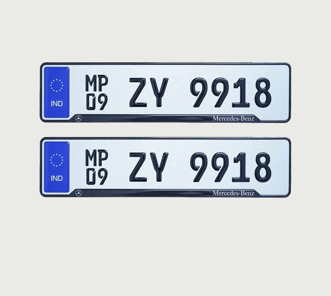 Car Stylish Gel Number Plate