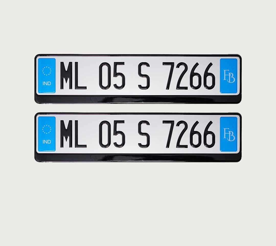 Premium Car Reflective 3D Gel Number Plate
