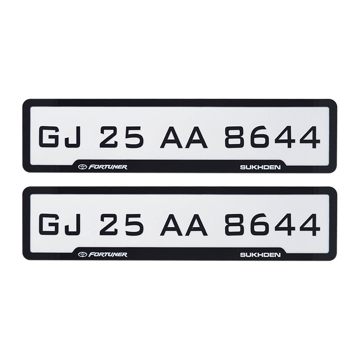 Custom Sticker Punching Number Plate