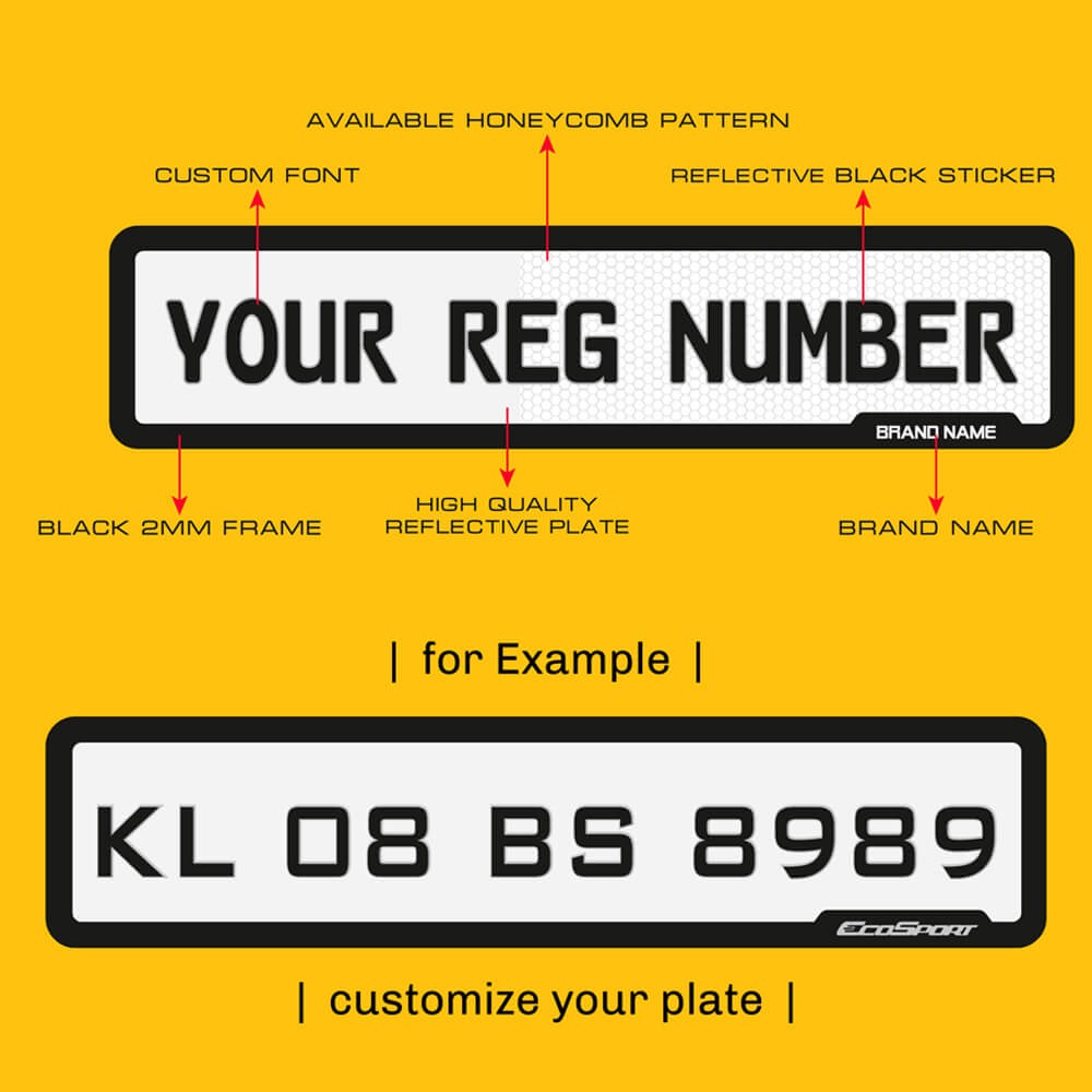 Custom Sticker Punching Number Plate - Image 2